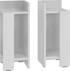 Комплект нощни шкафчета Elos от меламин в бял цвят 25x27x60см.