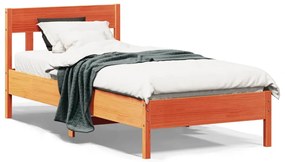 842681 vidaXL Рамка за легло без матрак, восъчнокафяв, 75x190 см, бор масив