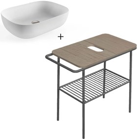 Комплект за баня Fuji 80-56 x 39 cm.-White