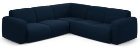 Тъмносин ъглов диван от букле (променлив/L форма) Molino – Micadoni Home