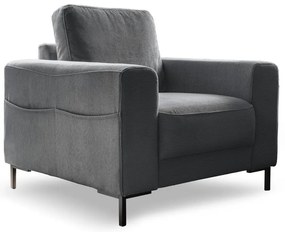 Тъмносиво кресло от рипсено кадифе Lofty Lilly – Miuform