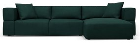 Зелен ъглов диван, десен ъгъл Esther – Milo Casa