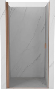 Mexen Mist-B душ кабина отваряща се врата 90 см, прозрачна, четкана мед - 8A2-090-000-65-00