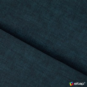 Син кадифен разтегателен ъглов диван с място за съхранение (ляв ъгъл L форма) Barea – ELTAP