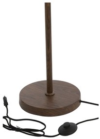 Тъмнокафява подова лампа с текстилен абажур (височина 159 cm) Dania – Light &amp; Living