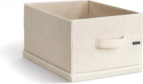 Бежова текстилна кутия за съхранение с капак 31x41x22 cm Soft Storage Medium – Bigso