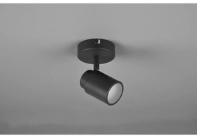 Матово черен метален прожектор 10x9 cm Angelo - Trio