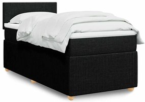 3287278 vidaXL Боксспринг легло с матрак, черно, 80x200 см, плат