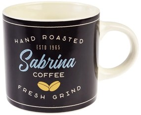 Антрацитна/кремава керамична чаша 350 ml Sabrina – Rex London
