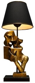 Черна и златисто настолна лампа (височина 57 cm) Lecture – Opviq lights