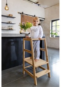 Учебна кула от масивен дъб в естествен цвят Forrest – Vipack