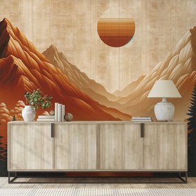 Самозалепващ тапет – Топла планинска панорама