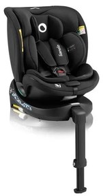 Lionelo - Автокресло с база, въртящо се NAVY i-Size 40-150 см, черно