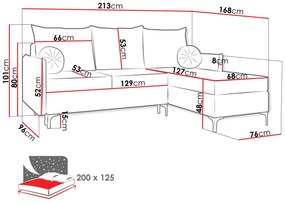 Ъглов диван Leon L-Sapio milo-Left