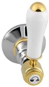 Вградена душ батерия в лъскаво-сребрист и златист цвят (2 изхода) Antea – Sapho