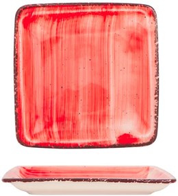 Gural Porselen - Red Квадратна чиния 25x25cm. (NBNORD25X25DU50KMZ)