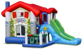 HAPPY HOP Игрален център къща с пързалка и топки 455x330x265