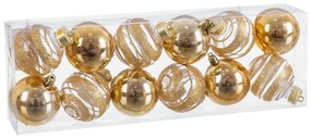 Коледни топки Златен Пластмаса 6 x 6 x 6 cm (12 броя)