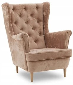 Прахово розово кресло в стил GLAMOUR
