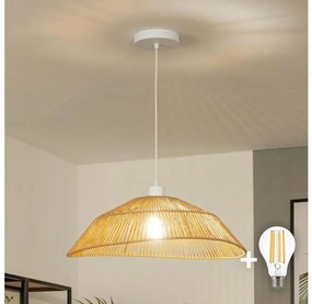 Brilagi - LED полилей на кабел CERIA BOHO 1xE27/40W/230V Ø 50 см, кафяв