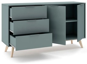 Скрин сиво-зелен 140x81x40 cm Pisco – Marckeric