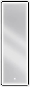 Mexen Coro осветено банско огледало 50 x 150 см, LED 6000K, антиконденз, черна рамка - 9817-050-150-611-70