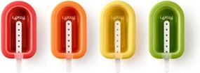 Комплект от 4 форми за сладолед на клечка Lekue 1009046, 240 мл, -20C / +100C, Капачета, Многоцветен
