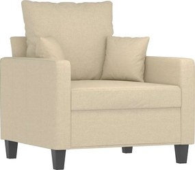 359253 vidaXL Кресло, кремаво, 60 см, текстил