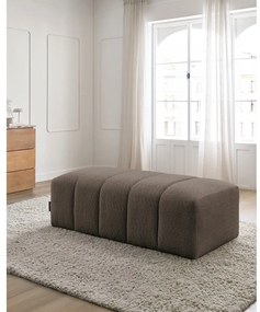 Кафява табуретка от прежда с примки от букле Annecy – Bobochic Paris