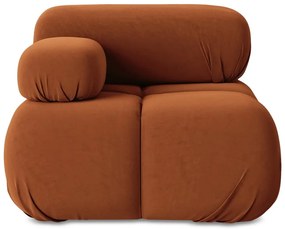 Оранжев кадифен модул за диван (ляв ъгъл) Lokua – Makamii