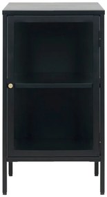 Черна метална витрина 45x85 cm Carmel – Unique Furniture