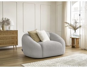 Светлосиво кресло от букле Tina – Bobochic Paris