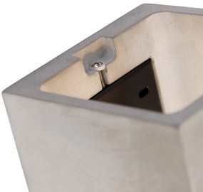 Ръстичен квадратен стенен аплик бетон - Alban