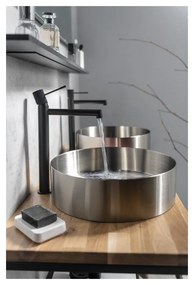 Матово-черна стояща батерия за мивка Solaris – Sapho