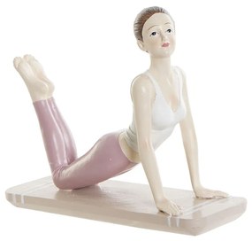 Декоративна фигурка DKD Home Decor Розов Смола Yoga (16 x 6 x 13 cm)