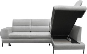 Ъглов диван Clinton-Тъмно сив-Десен