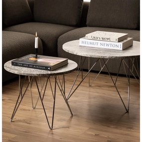 Мраморна кръгла странична масичка ø 55 cm Prunus – Actona