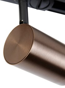 Модерен 1-фазен релсов прожектор тъмно бронз - Jeana