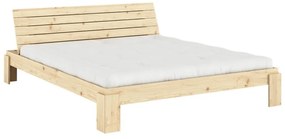 Двойно легло от масивен бор с включена подматрачна рамка в естествен цвят 180x200 cm Layers – Karup Design