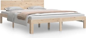 810500 vidaXL Рамка за легло, дърво масив, 150x200 cм, King Size