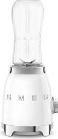Блендер Smeg PBF01WHEU, 300W, 2x 600 мл, 20000-24000 об/мин, Противоплъзгаща основа, Без BPA, Неръждаема стомана, Бял