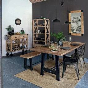 Трапезен стол atmosphera Niko, Метал - Черен