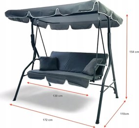 Градинска люлка за 3 души - бежова