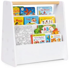 Детска библиотека - MONTESSORI рафт за книги с 3 отделения