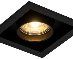 Комплект от 6 модерни вградени спота черни регулируеми - Roof