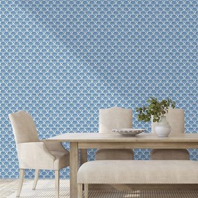 Самозалепващ тапет – Сини геометрични шарки