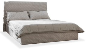 Бежово тапицирано двойно легло и решетка 140x200 cm Sleepy Luna - Miuform