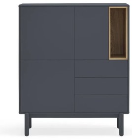 Тъмно сив висок скрин 100x120 cm Corvo - Teulat