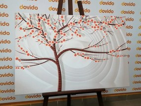 Картина на платно – Модерно дърво на абстрактен фон