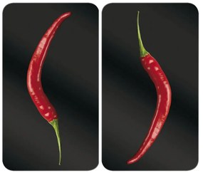 Комплект от 2 стъклени капака за печка , 52 x 30 cm Peperoni - Wenko